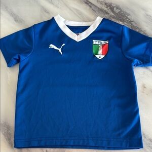 Puma Blue and White Italy Soccer Jersey